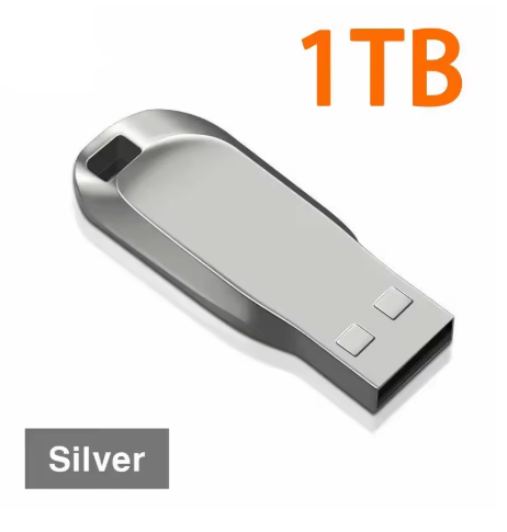 1 TB USB Stick, Silver, Wasserdichter Speicher, Pendrive, SSD, Fastdrive, Gaming,