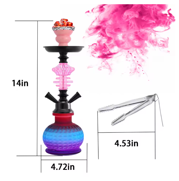 Shisha Bunt, Zwei Schläuche, Arabische Wasserpfeife, Tabakgenuß, Freunde, Spaß
