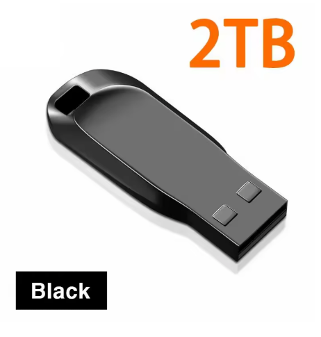 2 TB USB Stick, Silver, Wasserdichter Speicher, Pendrive, SSD, Fastdrive, Gaming,