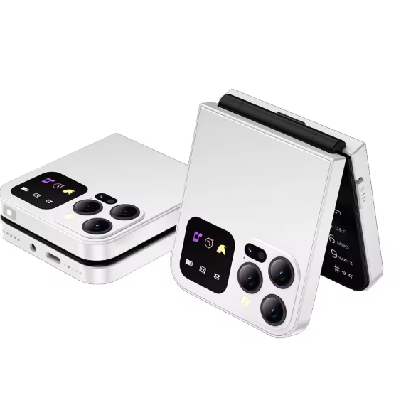 Mobiltelefon 128GB, Weiß, Klapptelefon, *Wie Früher*, Kamera, LED Taschenlampe usw.